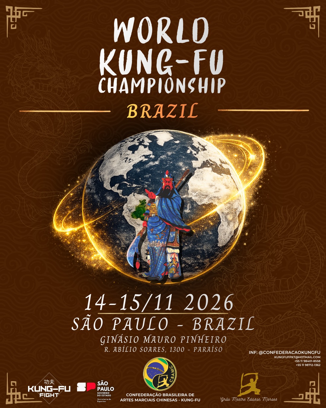 World Kung-Fu Championship — 14 e 15 de novembro de 2026
